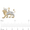 Thumbnail Image 1 of 1/5 CT. T.W. Diamond Lion Profile Necklace Charm in Sterling Silver with 14K Gold Plate