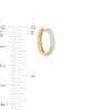 Thumbnail Image 2 of 1/6 CT. T.W. Diamond Triple Row Huggie Hoop Earrings in Sterling Silver with 14K Gold Plate