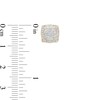 Thumbnail Image 2 of 1/10 CT. T.W. Diamond Cornered Square Stud Earrings in 10K Gold
