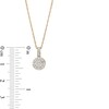 Thumbnail Image 2 of 1/20 CT. T.W. Diamond Circle Halo Pendant Necklace in 10K Gold