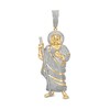 Thumbnail Image 1 of 1/10 CT. T.W. Diamond St. Jude Necklace Charm in Sterling Silver with 14K Gold Plate