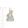 Thumbnail Image 1 of 1/5 CT. T.W. Diamond Happy Buddha Necklace Charm in Sterling Silver with 14K Gold Plate
