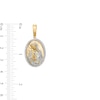 Thumbnail Image 1 of Diamond Accent Saint Mary Oval Necklace Charm in Sterling Silver with 14K Gold Plate