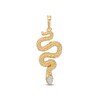 Thumbnail Image 1 of Diamond Accent with Red Cubic Zirconia Snake Necklace Charm in Sterling Silver with 14K Gold Plate