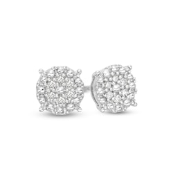 1/10 CT. T.W. Diamond Round Cluster Stud Earrings in Sterling Silver