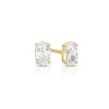 Thumbnail Image 0 of Cubic Zirconia Oval Stud Earrings in 10K Solid Gold
