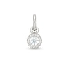 Thumbnail Image 0 of ​​​​​​​Cubic Zirconia Round Bezel Bracelet Charm in 14K Semi-Solid White Gold