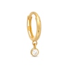 Thumbnail Image 1 of 14K Gold CZ Bezel Drop Hoop - 18G 5/16"