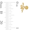 Thumbnail Image 4 of 14K Gold Snake Cartilage Barbell - 18G 5/16"