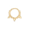 Thumbnail Image 1 of 14K Gold Ball and Spike Hoop - 16G 3/8"