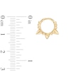 Thumbnail Image 2 of 14K Gold Ball and Spike Hoop - 16G 3/8"