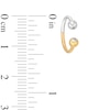 Thumbnail Image 1 of 14K Gold CZ Two-Tone Horseshoe - 16G 3/8"