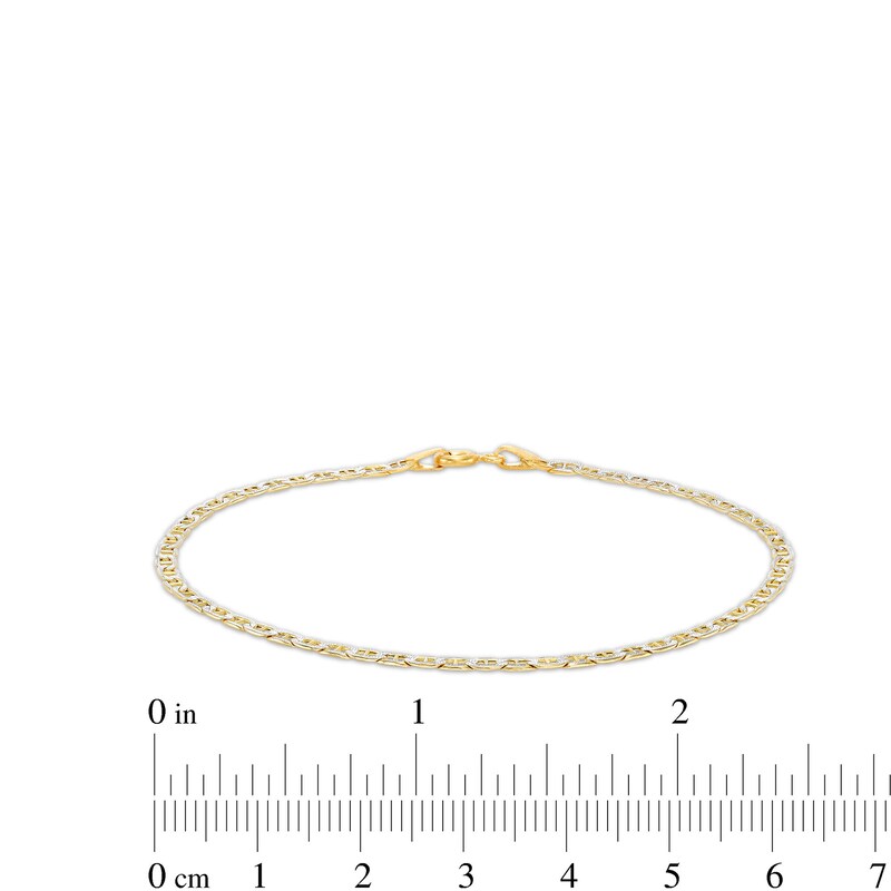 Made in Italy 2.5mm Diamond-Cut Mariner Chain Bracelet in 10K Semi-Solid Gold - 7.5"