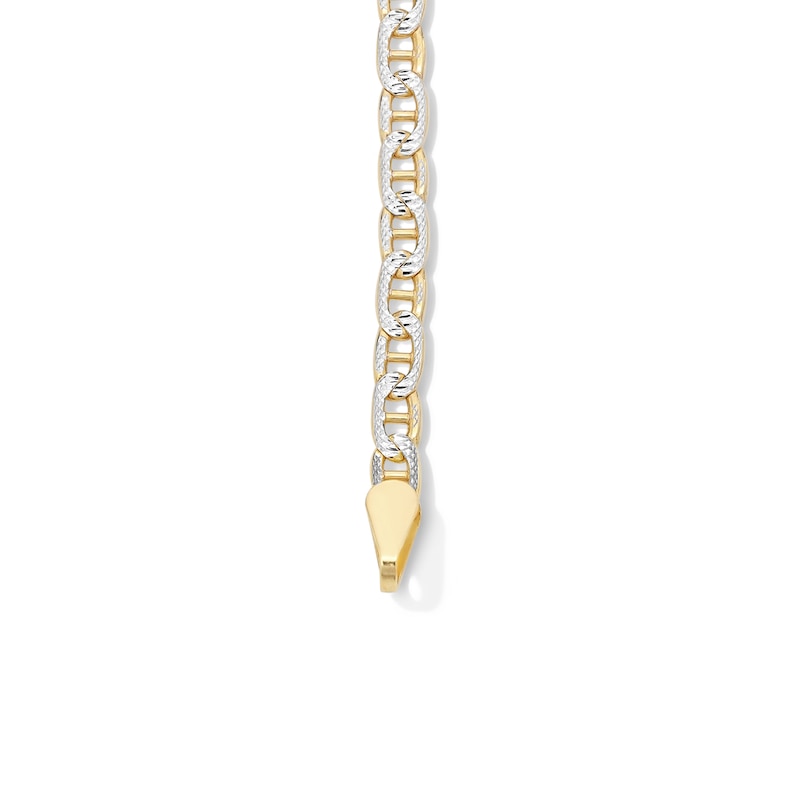 Main Image 3 of 10K Semi-Solid Gold Diamond-Cut Mariner Chain Bracelet Made in Italy - 7.5"