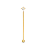 Thumbnail Image 1 of 10K Gold CZ Starburst Industrial Barbell - 16G 1 3/8"