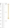 Thumbnail Image 2 of 10K Gold CZ Starburst Industrial Barbell - 16G 1 3/8"