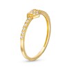 Thumbnail Image 1 of Cubic Zirconia Pavé Heart Ring in 10K Solid Gold