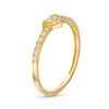 Thumbnail Image 2 of Cubic Zirconia Pavé Heart Ring in 10K Solid Gold