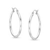 Thumbnail Image 1 of 27mm Polished Hoops in 10K Hollow White Gold