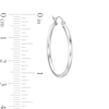 Thumbnail Image 2 of 27mm Polished Hoops in 10K Hollow White Gold