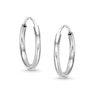 Thumbnail Image 0 of 10K Tube Hollow White Gold Medium Continuous Hoops