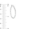 Thumbnail Image 2 of 27mm Diamond-Cut Hoops in 10K Hollow White Gold