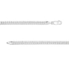 Thumbnail Image 1 of 4.2mm Diamond-Cut Pavé Tight Curb Chain Necklace in 10K Solid White Gold - 20"