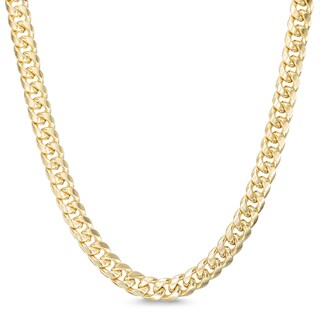 1 CT. T.W. Diamond Cuban Link Chain Necklace in Sterling Silver with 14K  Gold Plate – 22