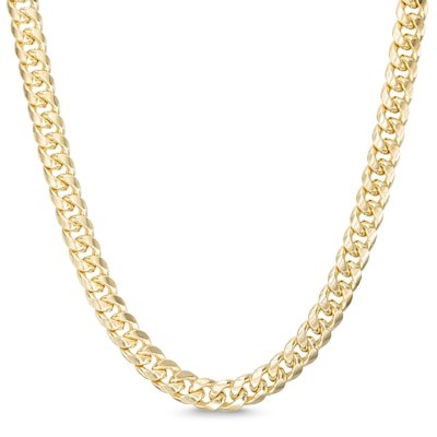 10K Semi-Solid Gold Miami Curb Chain - 18"