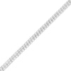 Thumbnail Image 0 of 4.2mm Diamond-Cut Pavé Tight Curb Chain Bracelet in 10K Solid White Gold - 8.5"
