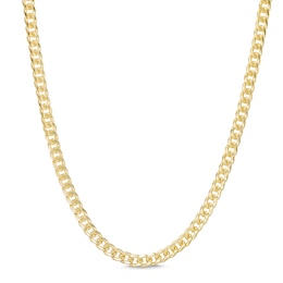 3.5mm Miami Curb Chain Necklace in 14K Semi-Solid Gold - 20&quot;