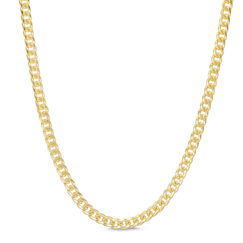 14K Semi-Solid Gold Miami Curb Chain - 20"