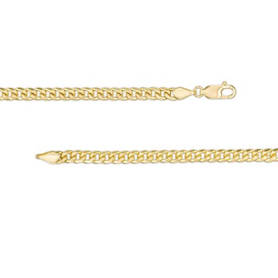 14K Semi-Solid Gold Miami Curb Chain - 20"