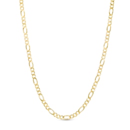 2.6mm Diamond-Cut Figaro Chain Necklace in 14K Hollow Gold - 18&quot;