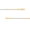 Thumbnail Image 1 of 1.6mm Diamond-Cut Rope Tri-Color Chain Necklace in 10K Solid Gold - 18"