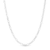 Thumbnail Image 0 of 2.6mm Diamond-Cut Figaro Chain Necklace 10K Hollow White Gold - 18"