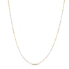Thumbnail Image 1 of 1.4mm Diamond-Cut Singapore Tri-Color Chain Necklace in 10K Solid Gold- 16 + 2"