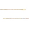 Thumbnail Image 2 of 1.4mm Diamond-Cut Singapore Tri-Color Chain Necklace in 10K Solid Gold- 16 + 2"