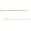Thumbnail Image 1 of 1.85mm Diamond-Cut Crisscross Tri-Color Chain Necklace in 10K Solid Gold - 18"