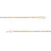 Thumbnail Image 2 of 1.85mm Diamond-Cut Crisscross Tri-Color Chain Necklace in 10K Solid Gold - 18"
