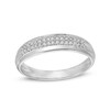 Thumbnail Image 0 of 1/3 CT. T.W. Diamond Double Row Gentlemen's Ring in Sterling Silver