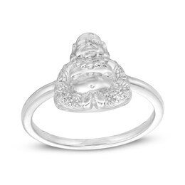 1/20 CT. T.W. Diamond Buddha Ring in Sterling Silver