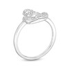Thumbnail Image 1 of 1/20 CT. T.W. Diamond Buddha Ring in Sterling Silver