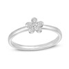Thumbnail Image 0 of Diamond-Accent Tiny Daisy Ring in Sterling Silver
