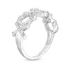 Thumbnail Image 1 of 1/6 CT. T.W. Diamond XOXO Ring in Sterling Silver