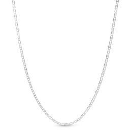 1.7mm Valentino Chain Necklace in 10K Hollow White Gold - 18&quot;