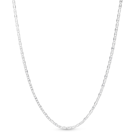 1.7mm Valentino Chain Necklace in 10K Hollow White Gold - 18"