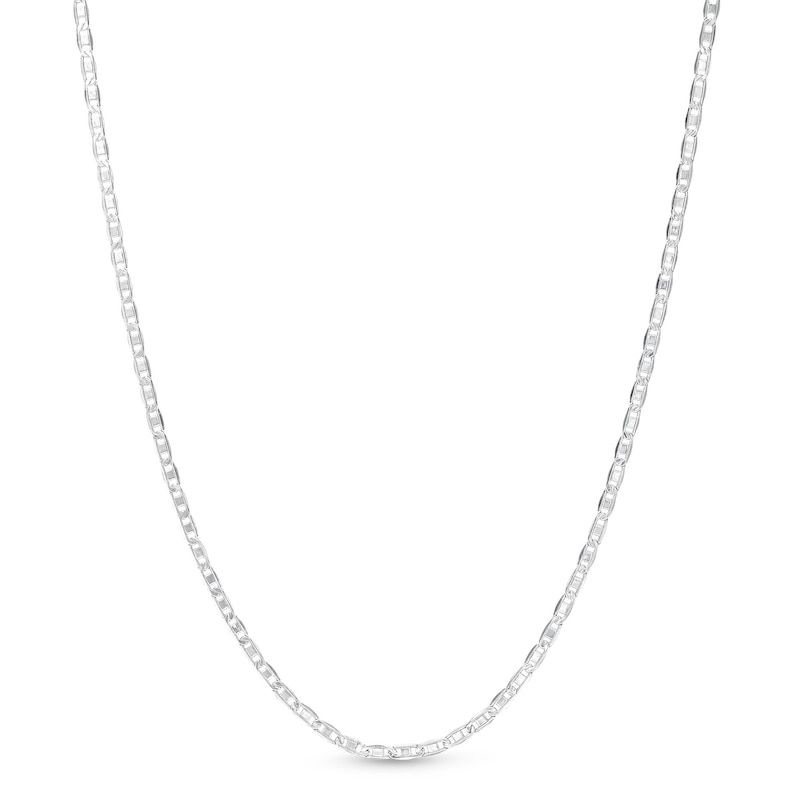 10K Hollow White Gold Valentino Chain - 18"