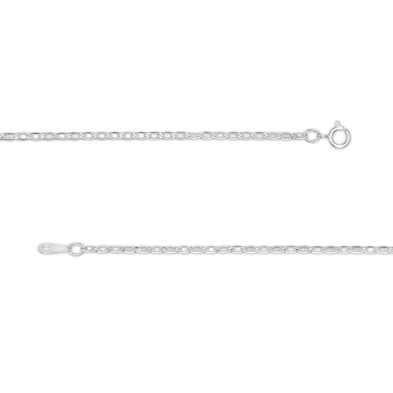 10K Hollow White Gold Valentino Chain - 18"