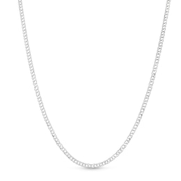 2.25mm Rambo Chain Necklace 10K Hollow White Gold - 20&quot;